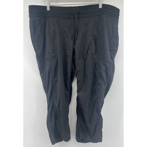 The North Face Womens Aphrodite 2.0 Drawstring Capri Pants Solid Black 3XL NWT